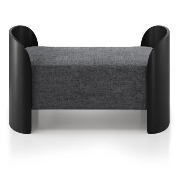 Банкетка Lagom 2 120 см (серый рогожка, черный)