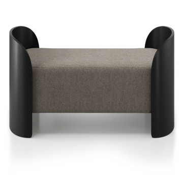 Банкетка Lagom 2 120 см (капучино твид, черный)