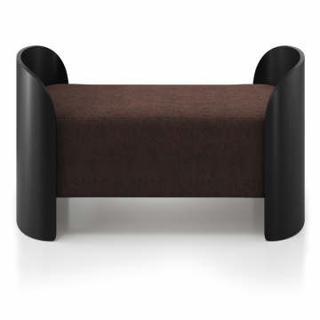 Банкетка Lagom 2 120 см (шоколад твид, черный)