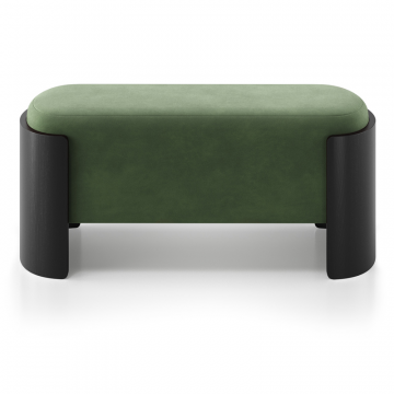 Банкетка Lagom 100 см (зелено-голубой FiberGuard, черный)