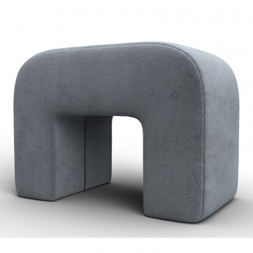 Пуф 008, TOWER 10 серый, Велюр