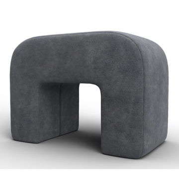 Пуф 008, BRUT 16 темно-серый, Велюр