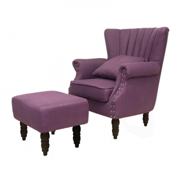 Кресло с пуфом Lab Violet V2