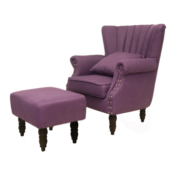 Кресло с пуфом Lab Violet V2