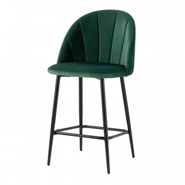 Стул полубарный Логан SN велюр зелёный