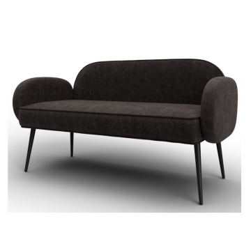 Диван прямой Лига-086,  BRUT 17 коричневый, Велюр