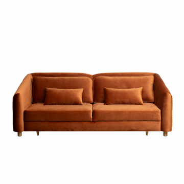 Диван Trevi 230М(К) трехм раскл с кантом оранж Pad32+Lattice ORANG