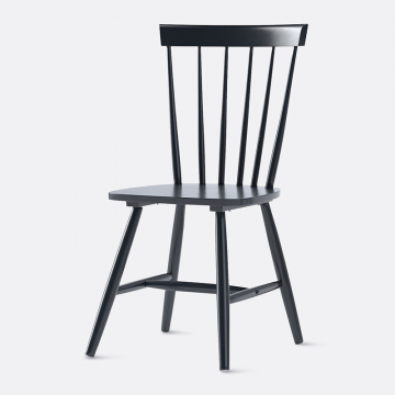 Стул с перекладинами из массива гевеи Jyko  единый размер черный