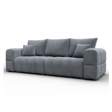 Диван прямой Лига-110 НПБ, TOWER 10 серый, Велюр