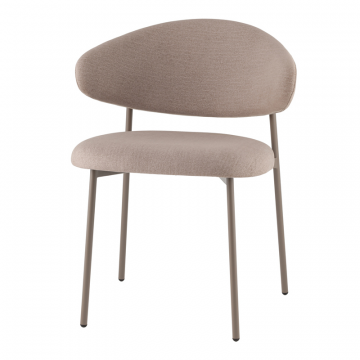 Стул Evan велюр бежевый каркас бежево-серый