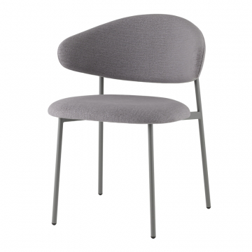 Стул Evan велюр серый каркас серый