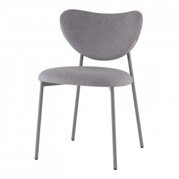 Стул Rina велюр серый каркас серый