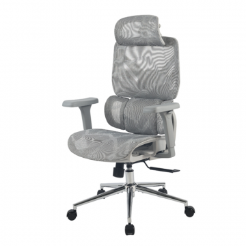 Кресло офисное TopChairs Structo серая сетка