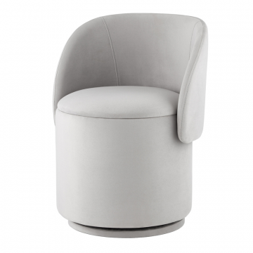 Пуф-трансформер Таунсвилл вращающийся с ящиком велюр светло-серый