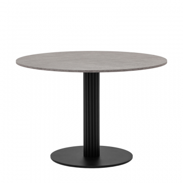 Стол круглый Фризбин D90, столешница МДФ сегни темный, основание металл черный