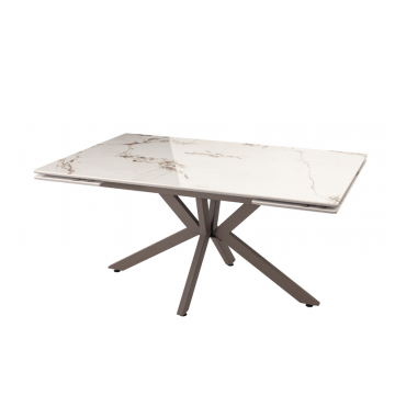 Стол раскладной Marmer 120-180*80*76 керамика капучино
