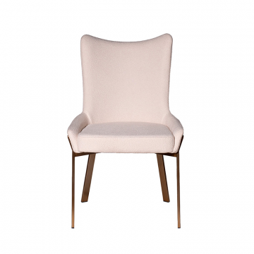 163YH-06275 Стул обеденный букле белый+бронза