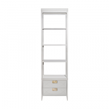 151SV-000019 Шкаф-витрина открытый узкий с тумбой прикроватной с 2-мя ящиками