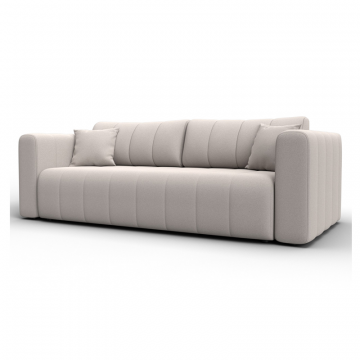 Диван прямой Лига-062 НПБ, JOLY 05 бежевый, Замша