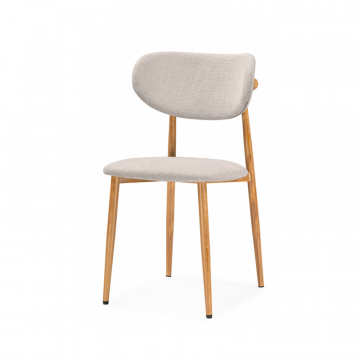 Стул на металлокаркасе Lisbon бежевый / цвет дерева