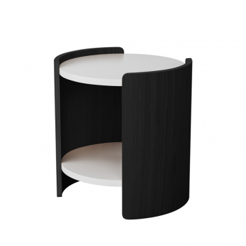 Столик Lagom D 43 см высота 45 см (белый, черный)