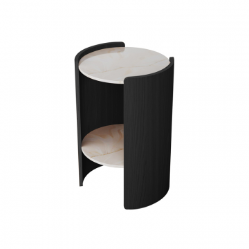 Столик Lagom Stone D 43 см высота 64 см (камень LC, черный)