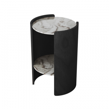 Столик Lagom Stone D 43 см высота 64 см (камень OV2, черный)