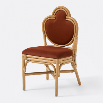 Стул из ротанга и ткани RIBIA  единый размер бежевый