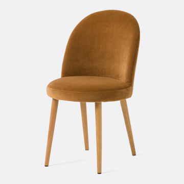 Велюровый стул Ins  единый размер желтый