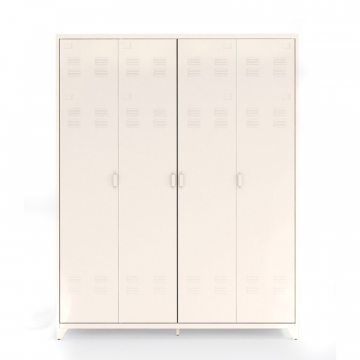 Шкаф 4-х дверный металлический Hiba бежевый