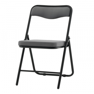 Стул складной Джонни велюр велютто темно-серый каркас черный матовый