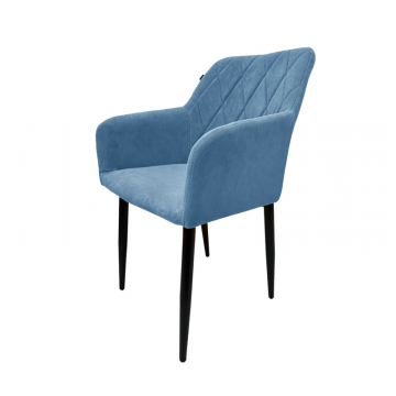 Стул мягкий с подлокотниками голубой Levantes