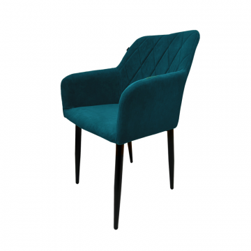Стул мягкий с подлокотниками сине-зеленый Levantes