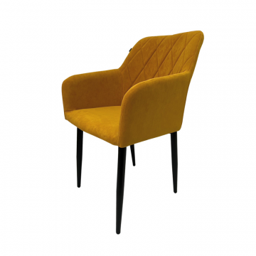 Стул мягкий с подлокотниками горчичный Levantes