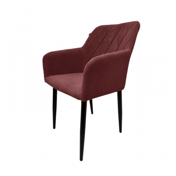 Стул мягкий с подлокотниками бордовый Levantes