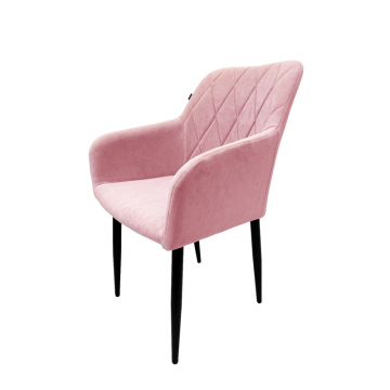 Стул мягкий с подлокотниками розовый Levantes