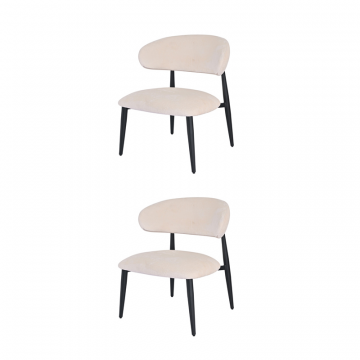 Кресло лаунж Ayla молочный 2 шт.