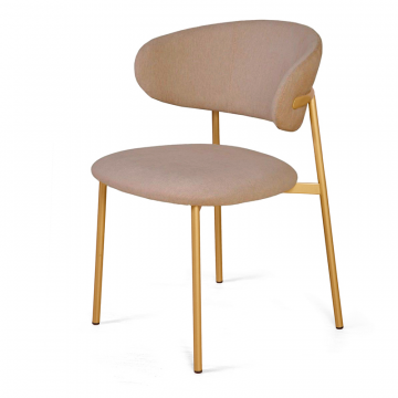 Стул Adele, шенилл Puffy camel / опоры шампань