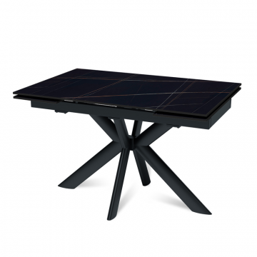 Стол раскладной Strong (120+30+30), керамика матовая Black Gold