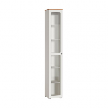 Витрина Опра 16.394.03 белый PE шагрень / дуб золотой craft