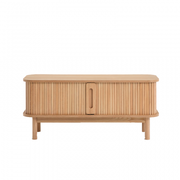 Тумба для ТВ из ясеня и шпона 2 раздвижные скользящие дверцы WAPONG