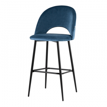 Стул барный Меган SN велюр пыльно-синий