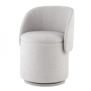 Пуф-трансформер Таунсвилл вращающийся с ящиком букле светло-серый