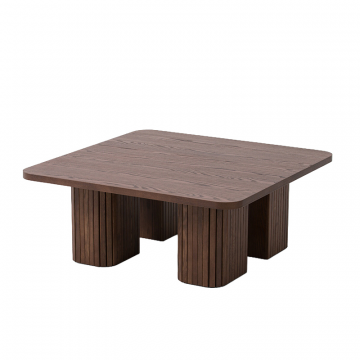 Журнальный столик шпонированный ясенем LATTI  единый размер каштановый