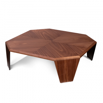 Журнальный столик Nidji 100х100х30, шпон орех