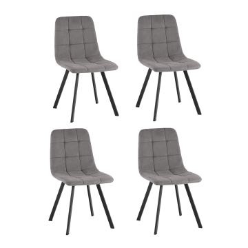 Стул Одди Original Square велюр серый (набор 4 шт)