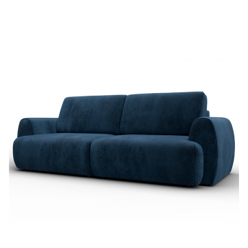 Диван прямой Лига-115 НПБ, TOWER 13 синий, Велюр