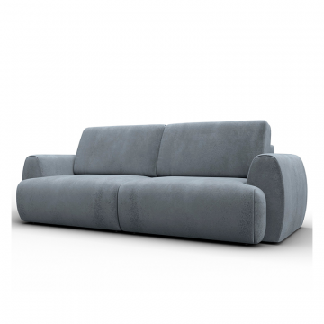 Диван прямой Лига-115 НПБ, TOWER 10 серый, Велюр