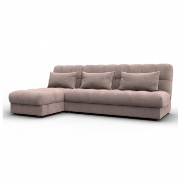 Диван угловой Лига-116 НПБ угол левый, TOWER 05 бежевый, Велюр