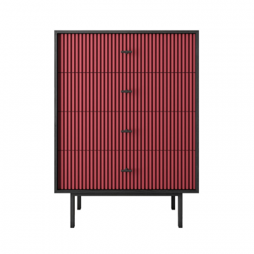 Комод вертикальный с четырьмя ящиками 